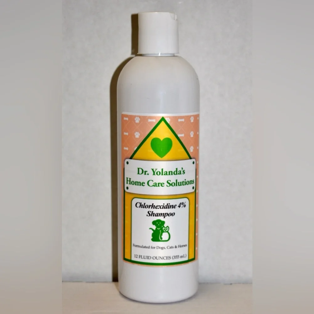 Dr. Yolanda's Chlorhexidine 4% Shampoo 12oz Veterinary Formula. Vet Recommended